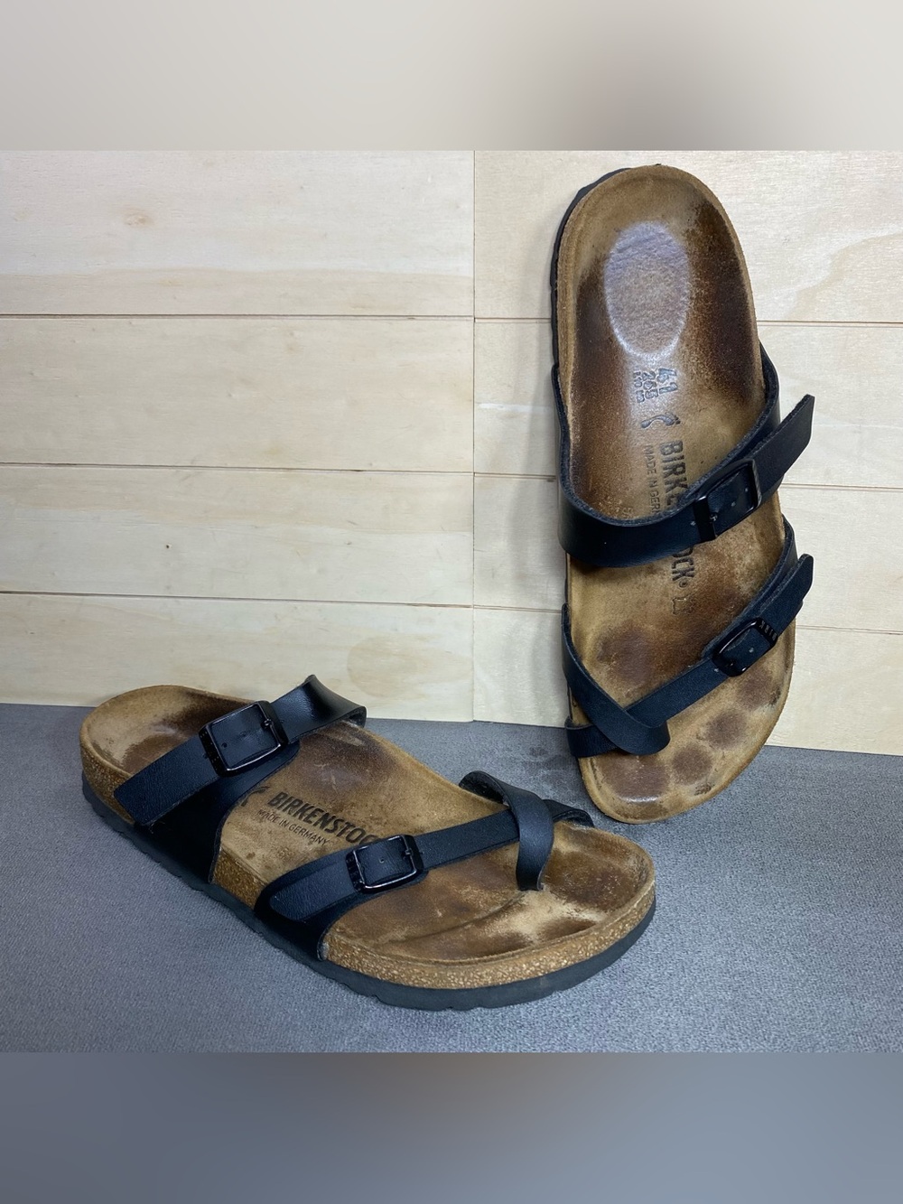 Birkenstock Mayari Sandals Black Women's Size 10 Shoes EU41 Birko-Flor - Picture 11 of 11
